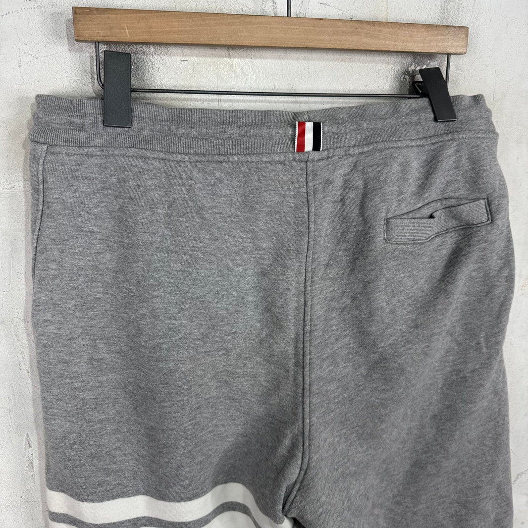 Thom Browne Grey Striped Sweatshorts