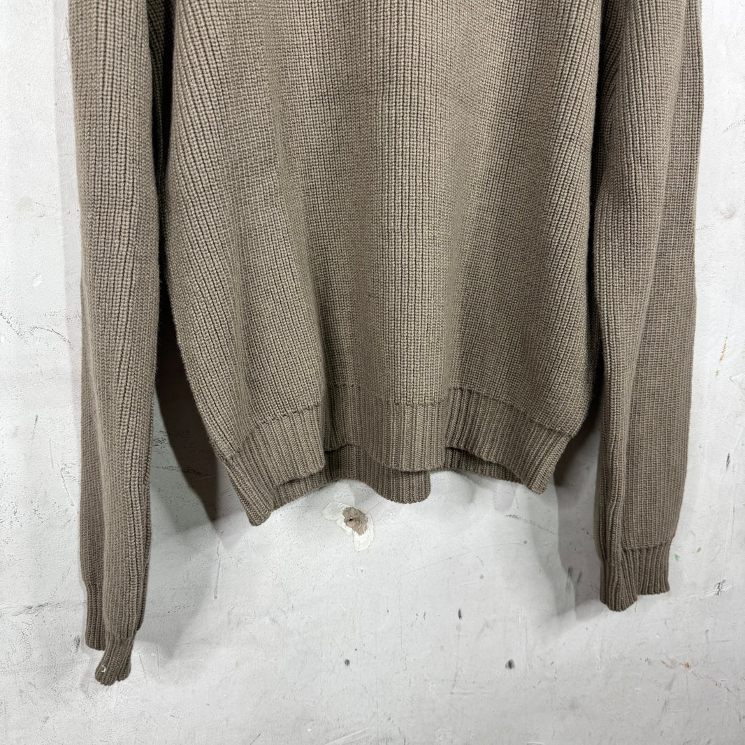 Rick Owens Porterville Mockneck Beige Sweater