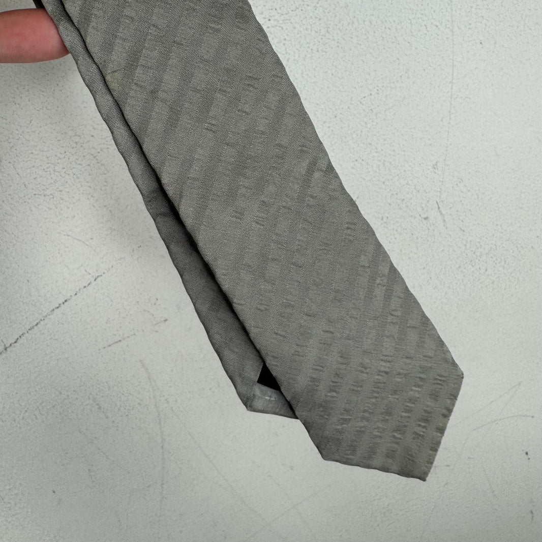 Jil Sander Gray Stripe Tie