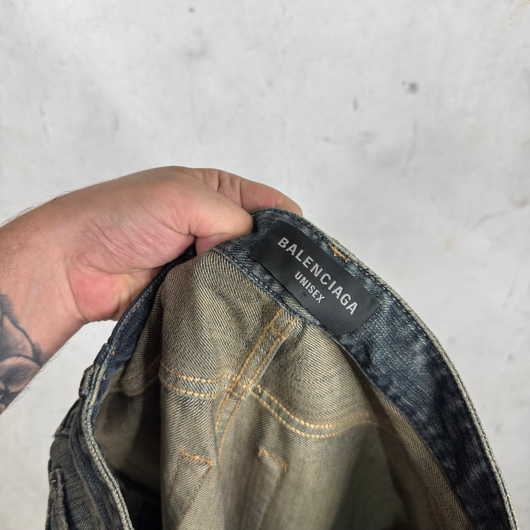 Balenciaga Indigo Wash Flared Jeans