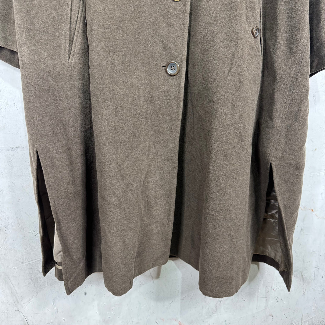 Jil Sander Wool Fur Collared Long Coat