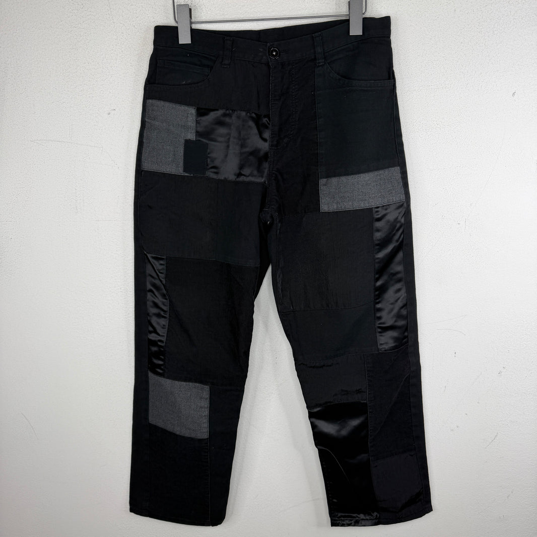 CDG Black Patchwork Trousers