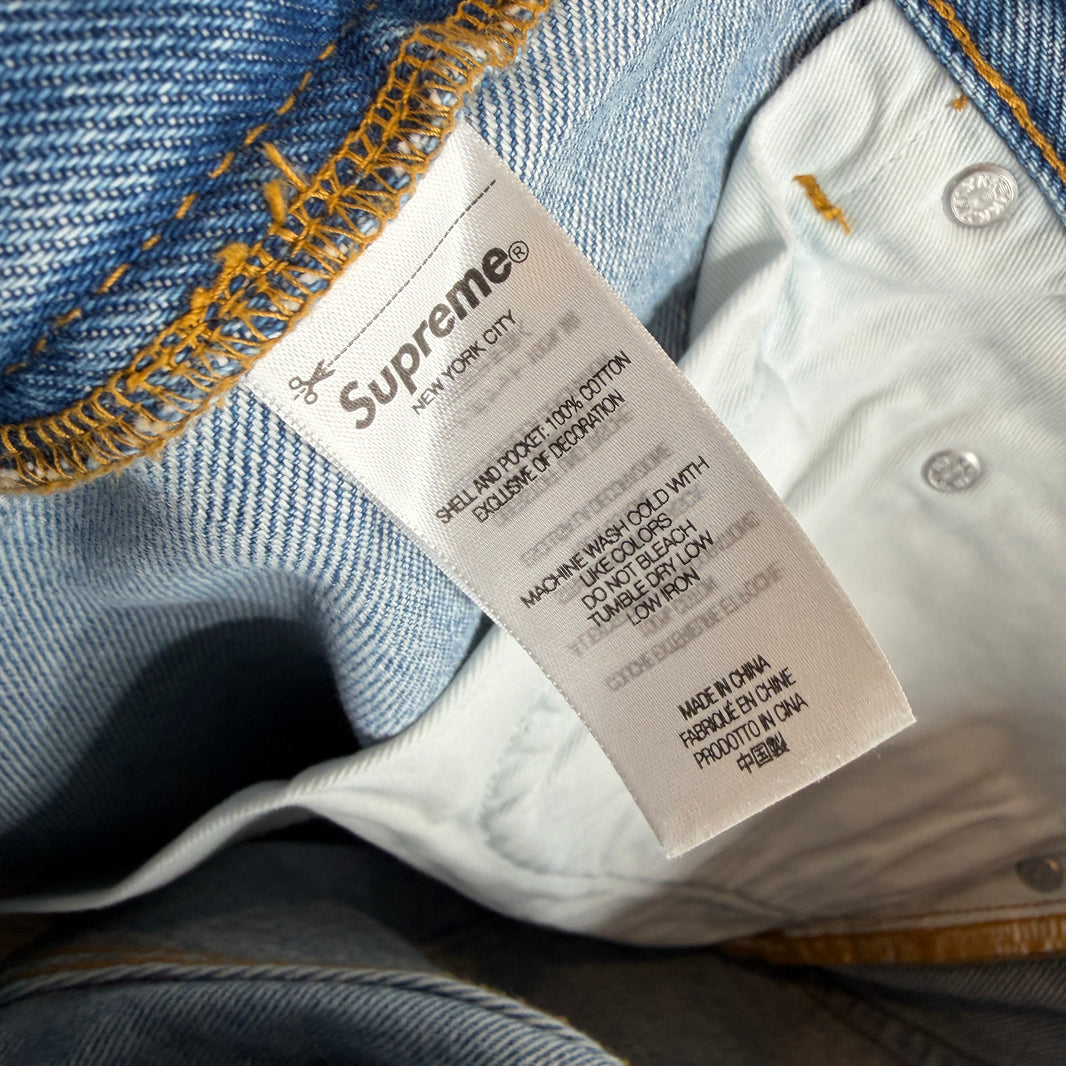 Supreme Light Blue Baggy Denim Shorts