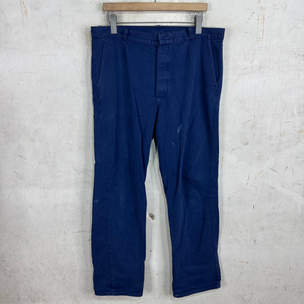 Vintage Blue French Workwear Painter Pants
