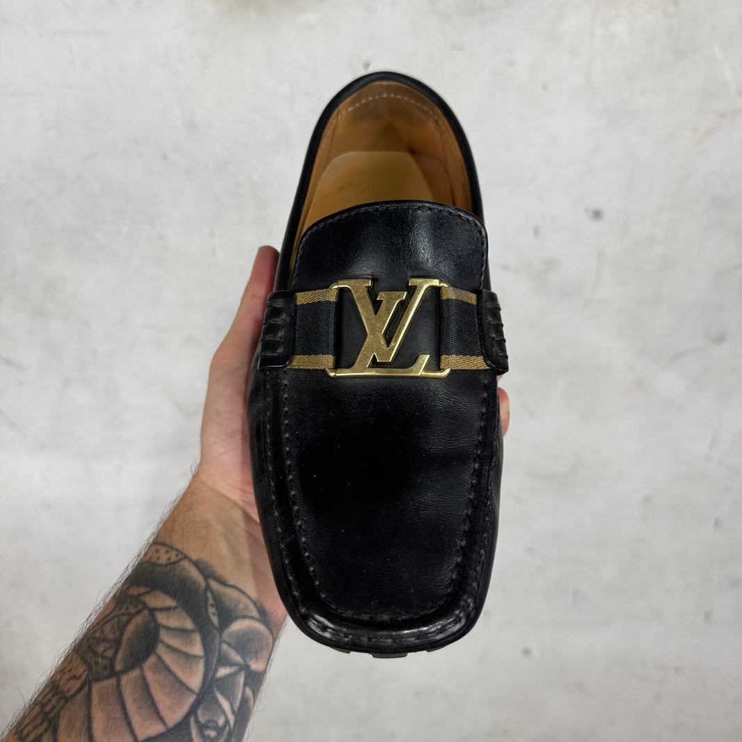 Louis Vuitton Gold Buckled Driver Shoes