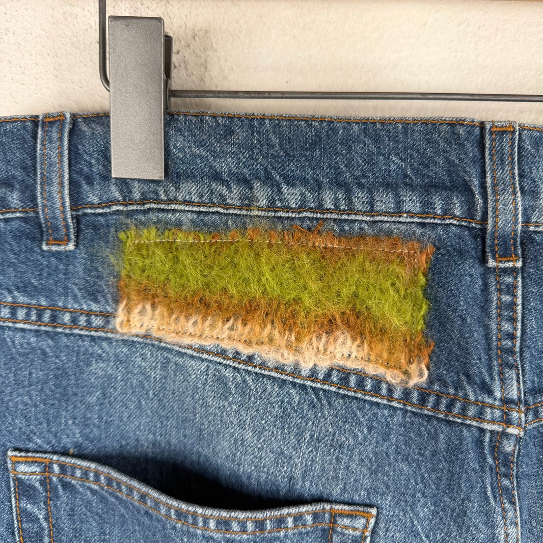 Marni Stone Washed Organic Denim Mohair Trousers