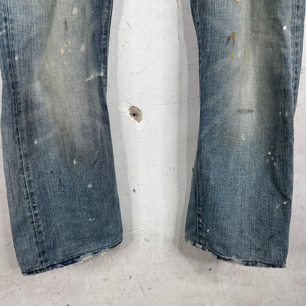 RRL Slim Narrow Lightwash Painter Jeans
