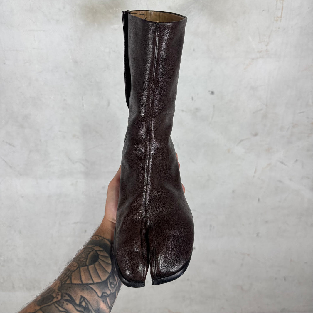Margiela Brown Heeled Tabi Boots