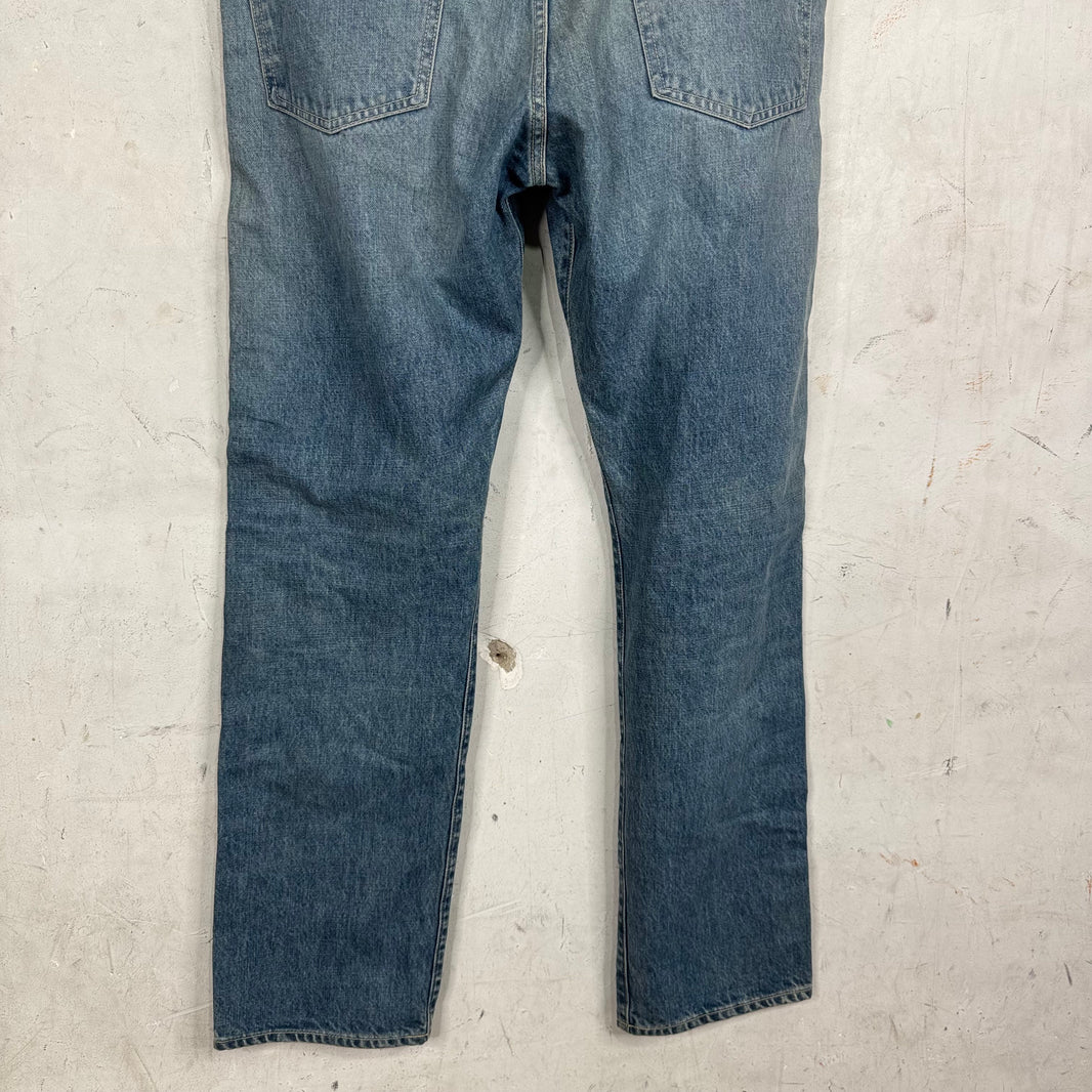 Kapital Lightwash Rhinestone Straight Legged Jeans