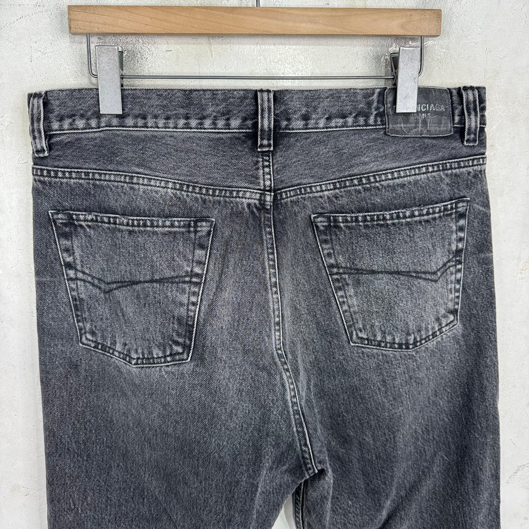 Balenciaga Grey Lost Tape Flare Jeans