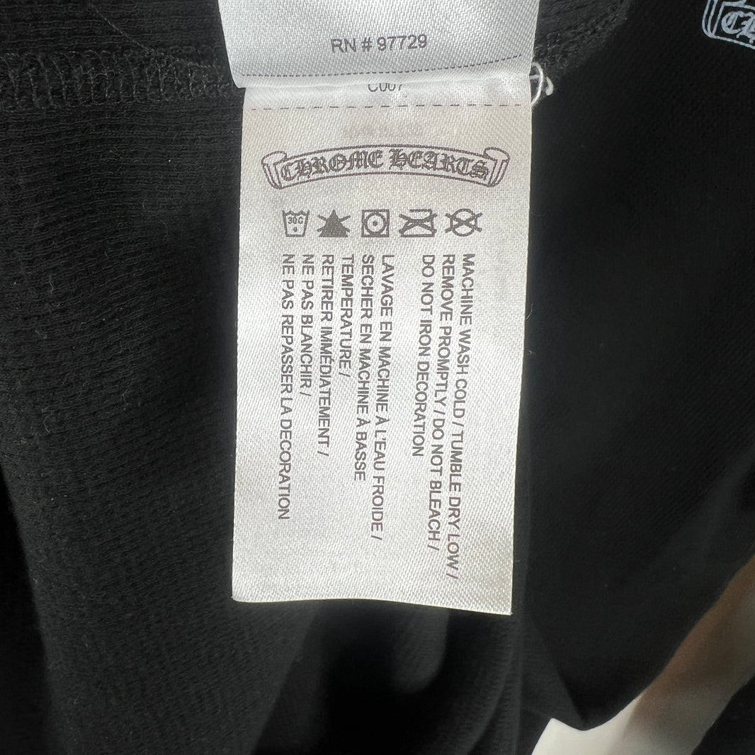 Chrome Hearts Black Scroll Logo Thermal Shirt