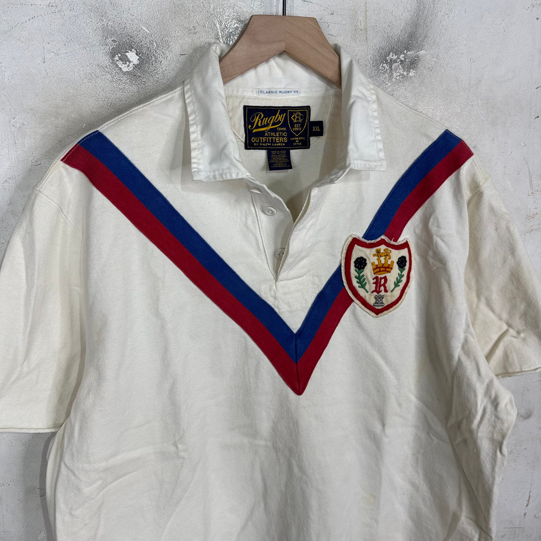 Ralph Lauren Rugby Blue/Red Stripe Polo