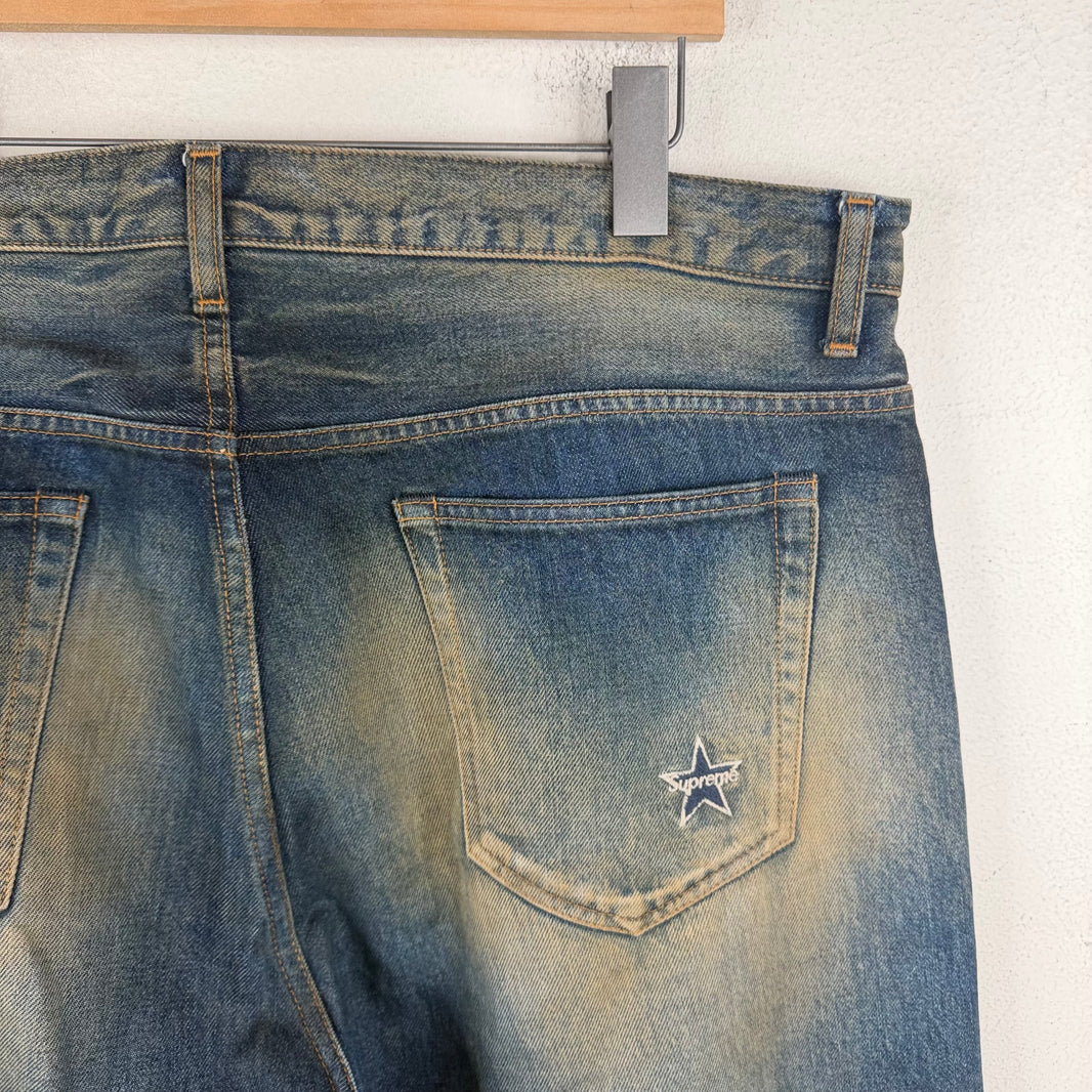 Supreme Mud Wash Selvedge Jeans