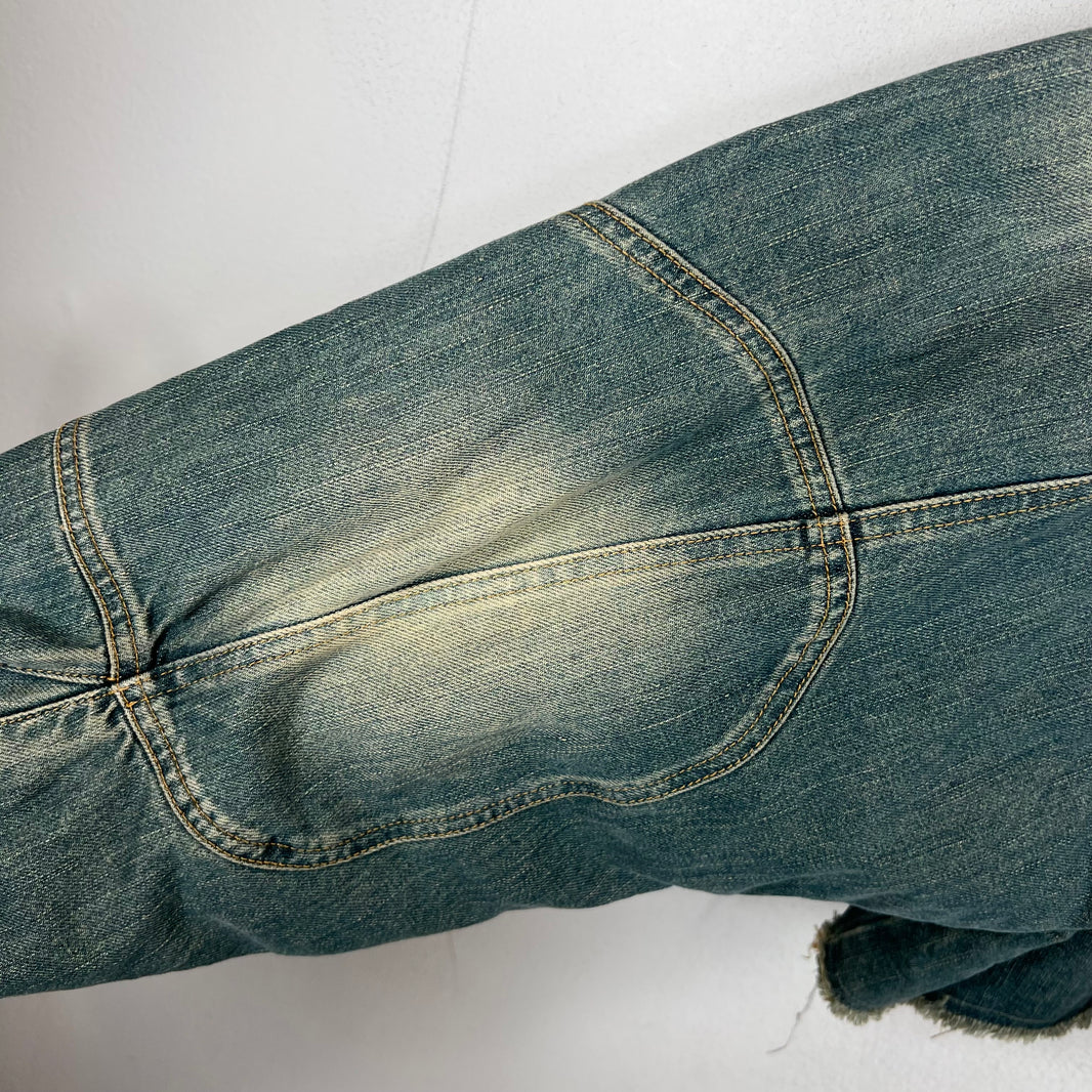 Martine Rose Cropped D-Ring Denim Jacket