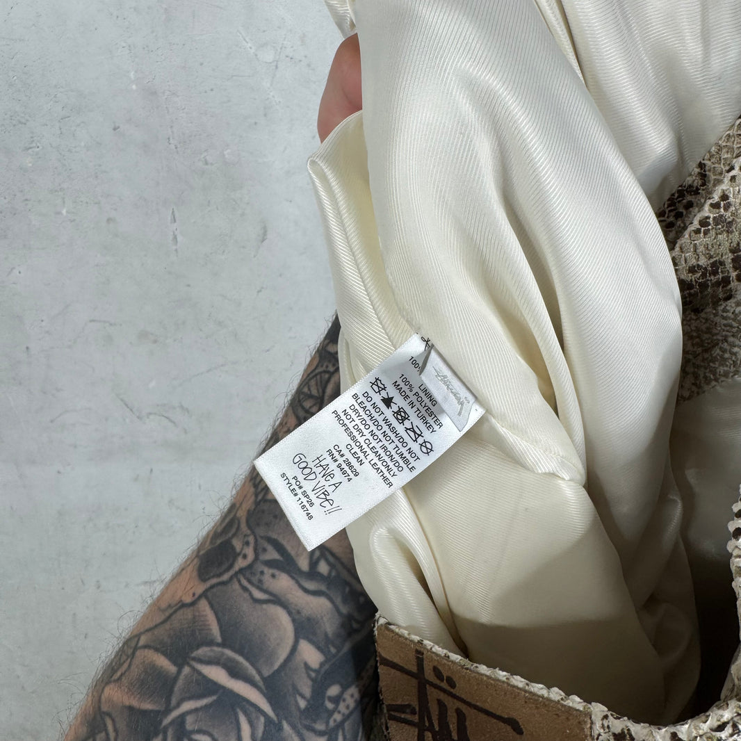 Stussy Snakeskin Embossed Leather Pants