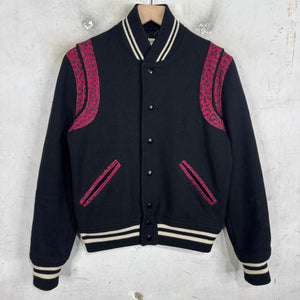 Saint Laurent 2015 Wool Suede Red Cheetah Teddy