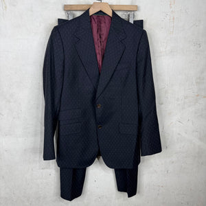 Gucci Diamond Weave Navy 2 Piece Suit Set