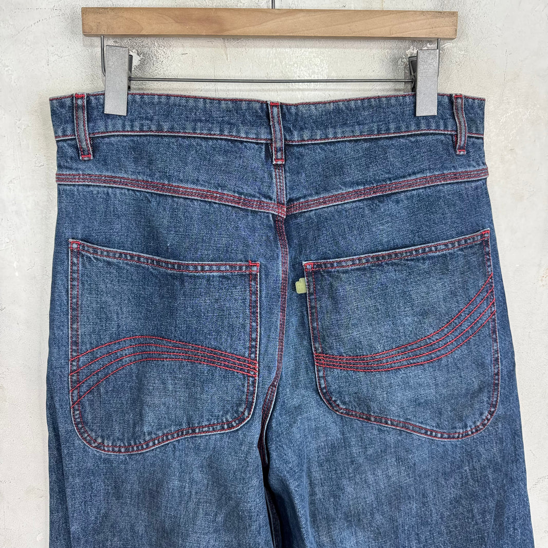 ERL Baggy Contrast Stitch Jeans