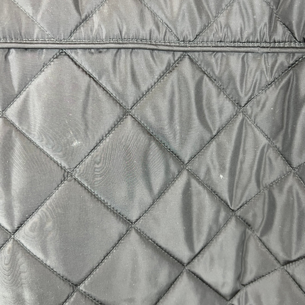 Prada Black Quilted Nylon Badge Zip Up Jacket