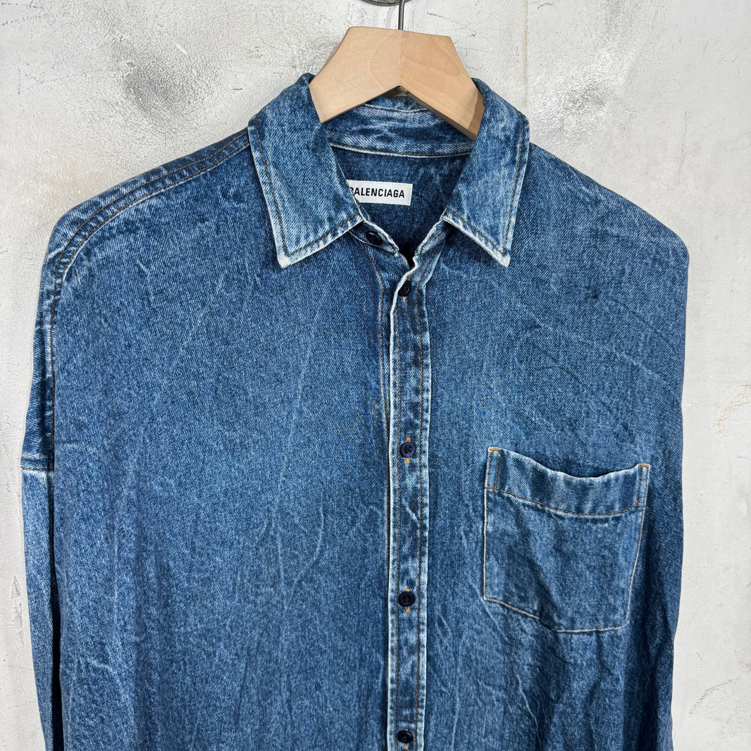 Balenciaga Blue Trompe Shirt