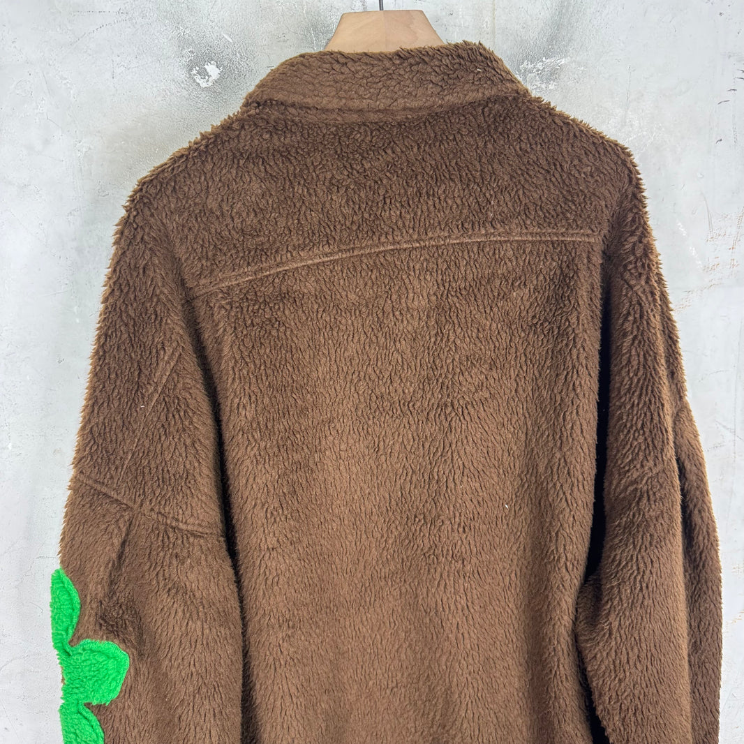 Cactus Plant Flea Market Brown Fuzzy Overshirt
