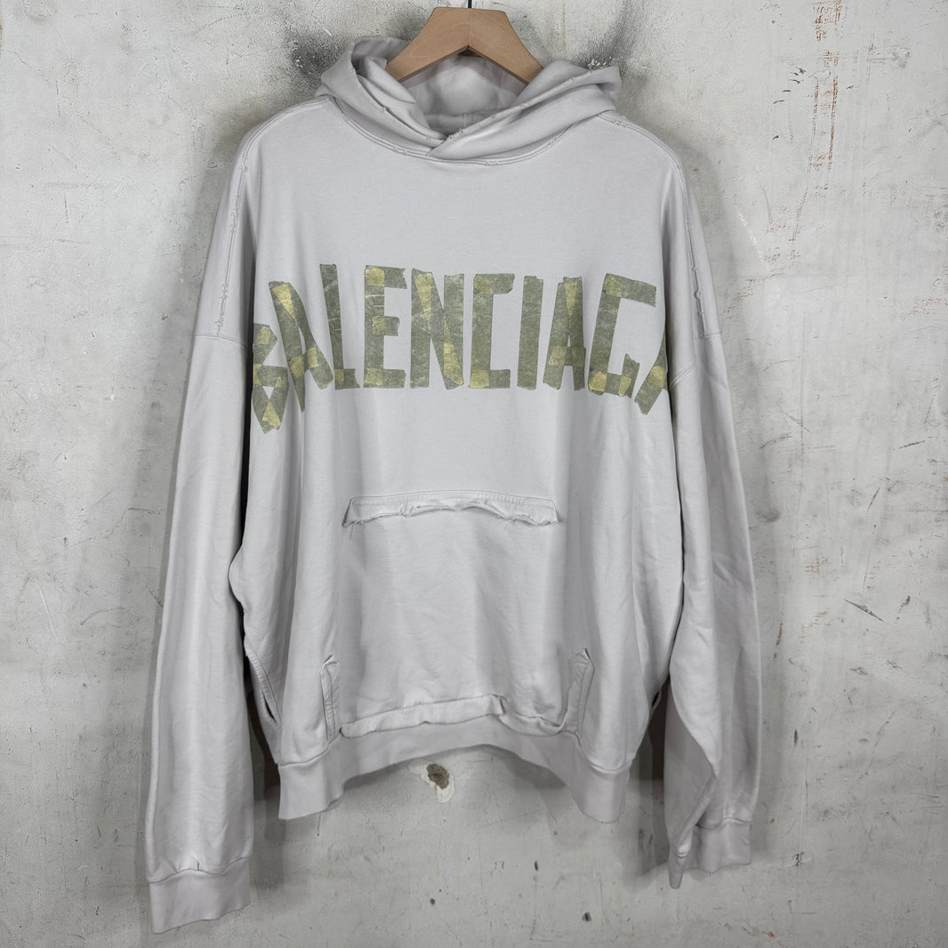 Balenciaga White Tape Hoodie