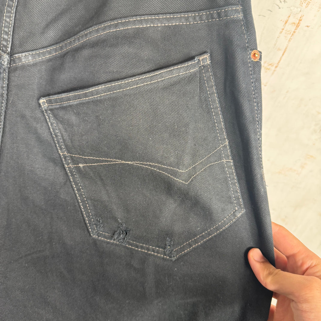 Balenciaga Distressed Black Baggy Jeans