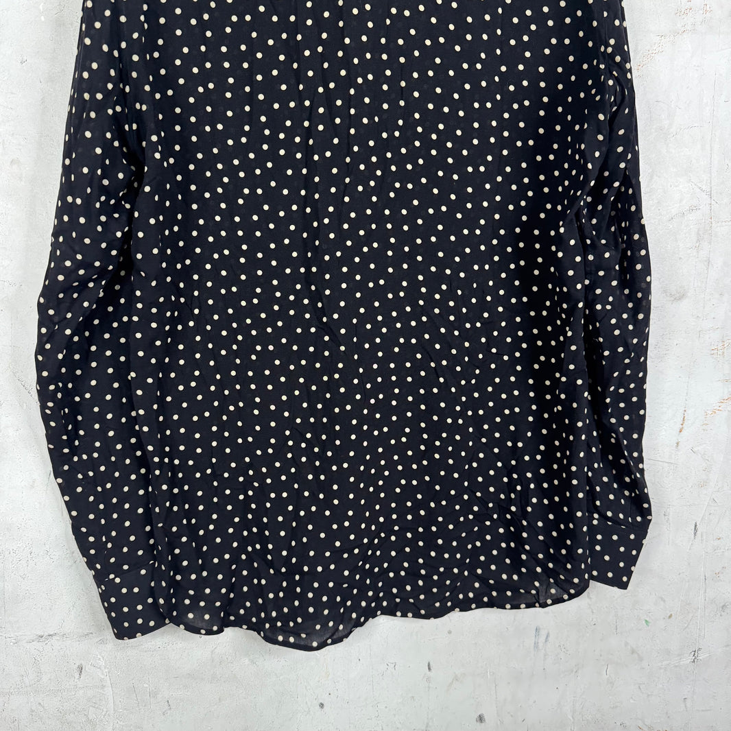 Saint Laurent Black Polka Dot LS Shirt