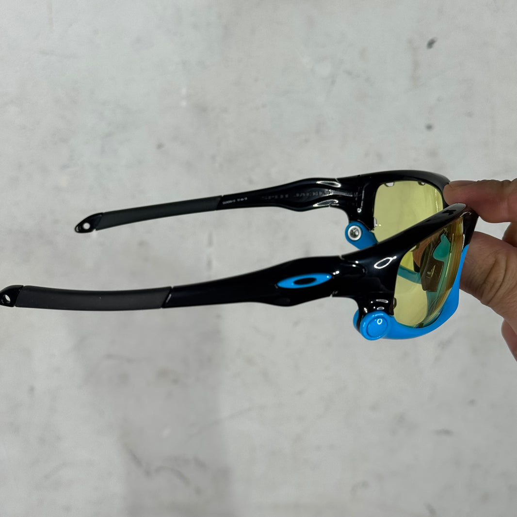 Oakley Black/Blue Split Jacket Sunglasses