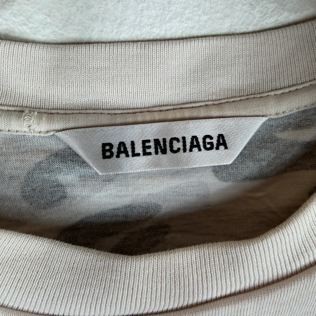 Balenciaga Double Layer Hybrid Camo Bear T-Shirt