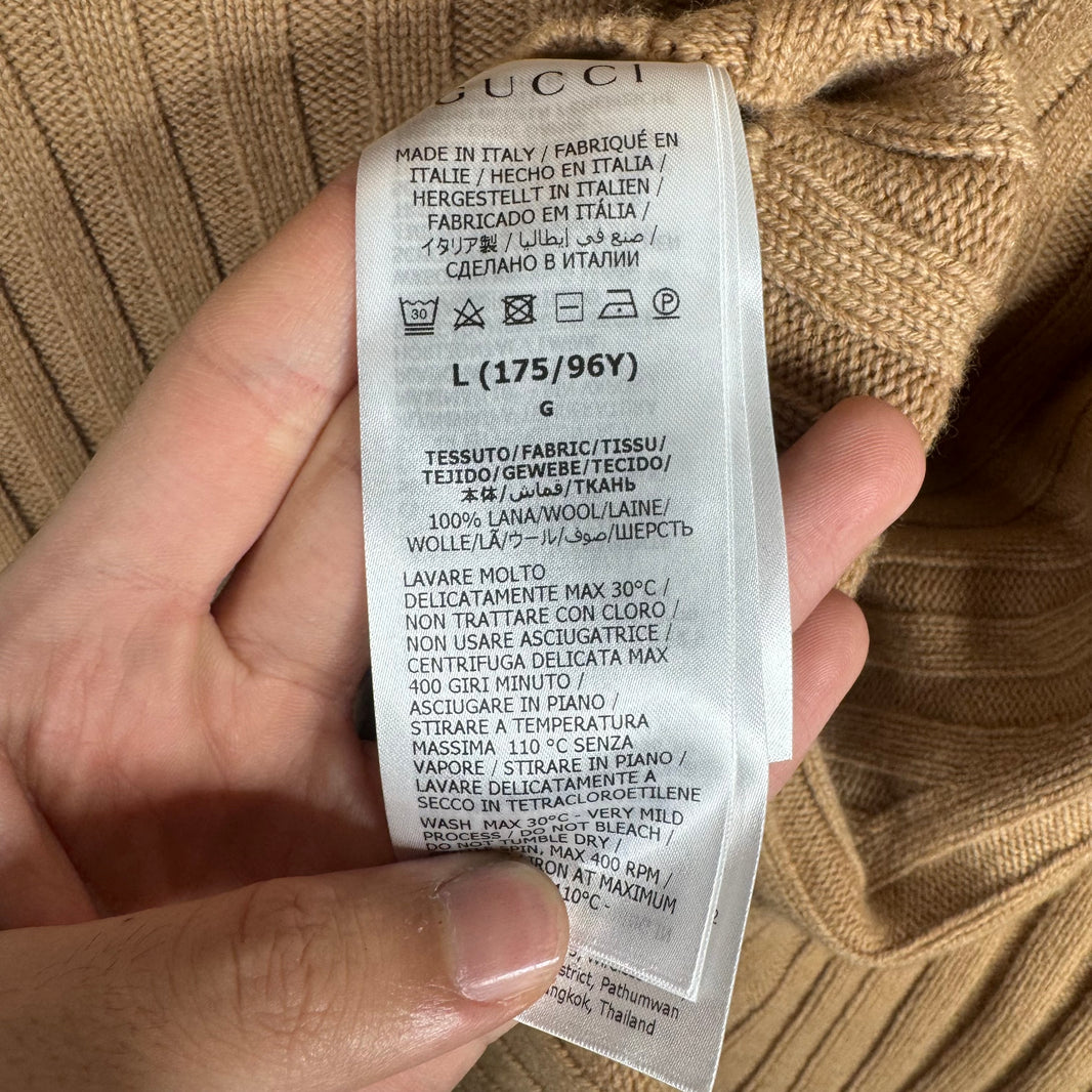 Gucci Turtleneck Cropped Knit Sweater