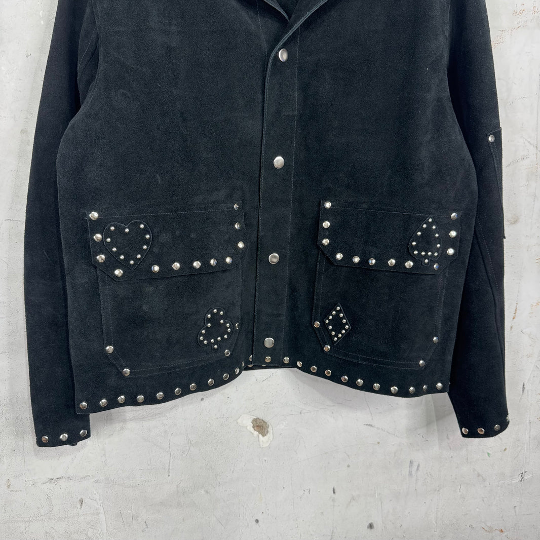 Bode Suede Studded Cards Western Jacket