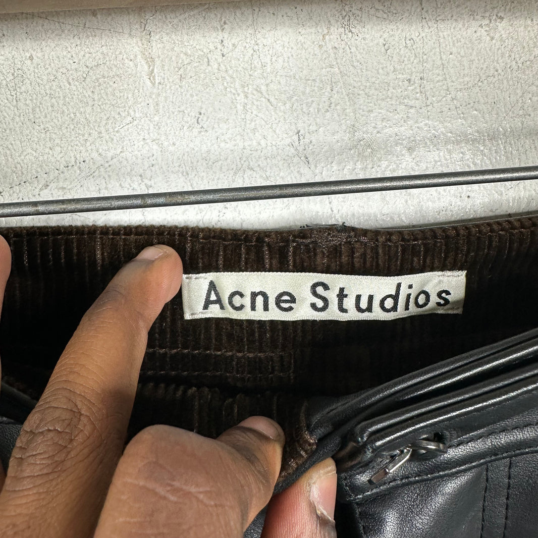 Acne Studios Leather Biker Cargo Pants