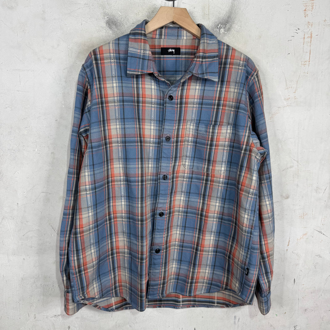 Stussy Blue Cotton Flannel