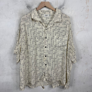 Celine Time Monogram Logo Viscose Shirt