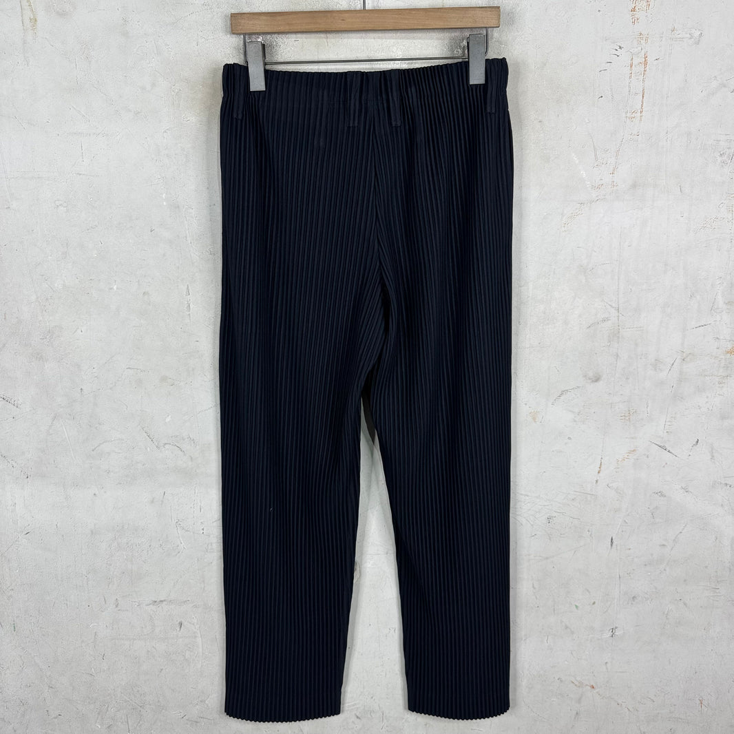 Issey Miyake Dark Navy Pleated Trousers