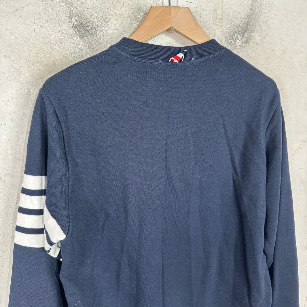 Thom Browne Navy Crewneck