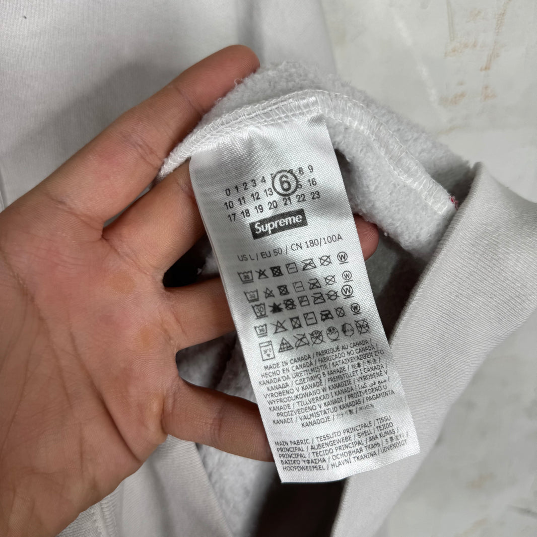 Supreme x MM6 White Zip Hoodie