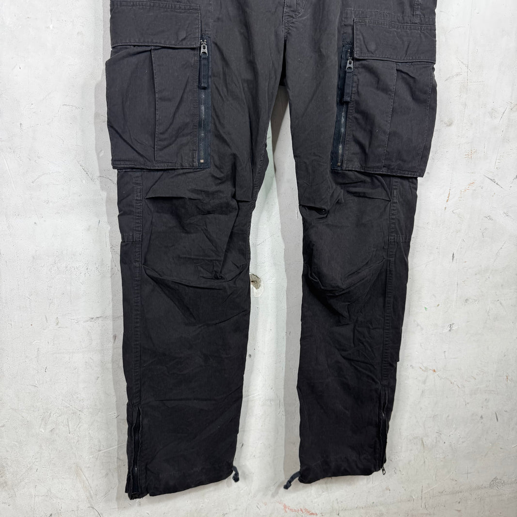 RRL Black Zippered Cargos