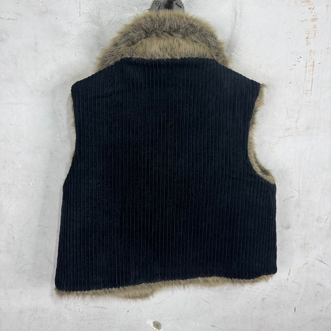 Walter Van Beirendonck Fur Lined Corduroy Vest