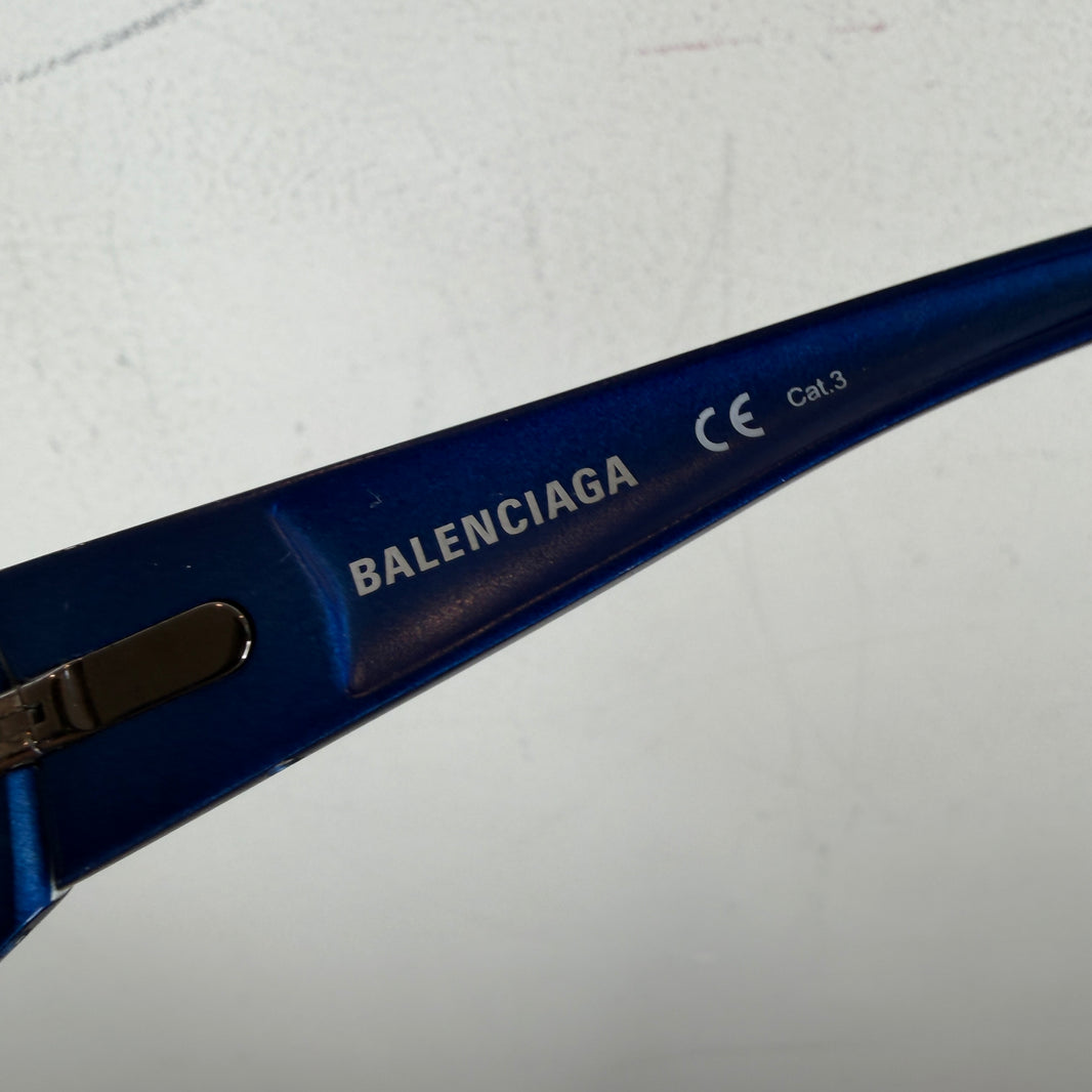 Balenciaga Blue BB0181S Metal Frame Sunglasses
