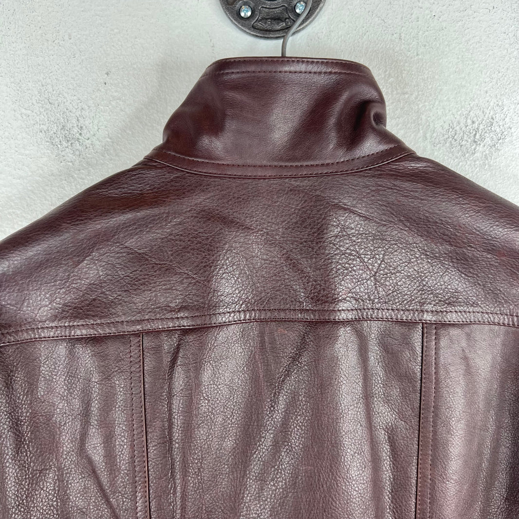 Rick Owens Raisin Leather Molino Jacket