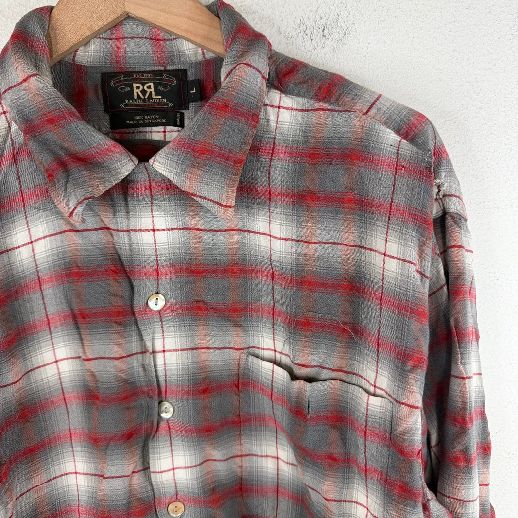RRL Red/Gray Gradient Flannel Shirt