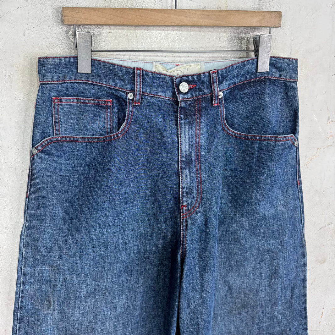 ERL Baggy Contrast Stitch Jeans