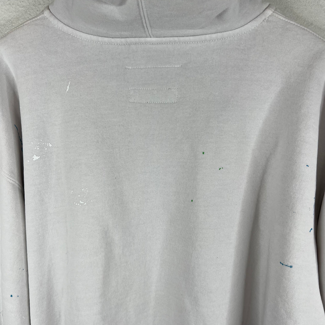 Supreme White MM6 Box Logo Zip-Up Hoodie