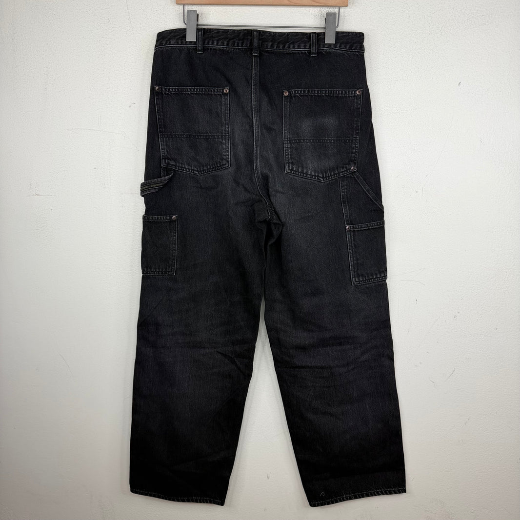 Supreme Faded Black Double Knee Jeans