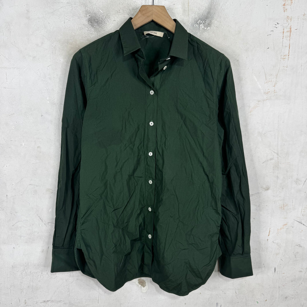 Celine Cotton Green Shirt