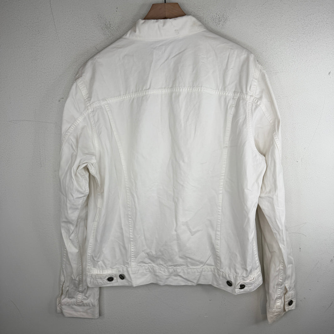 Stone Island White Button Up Jacket