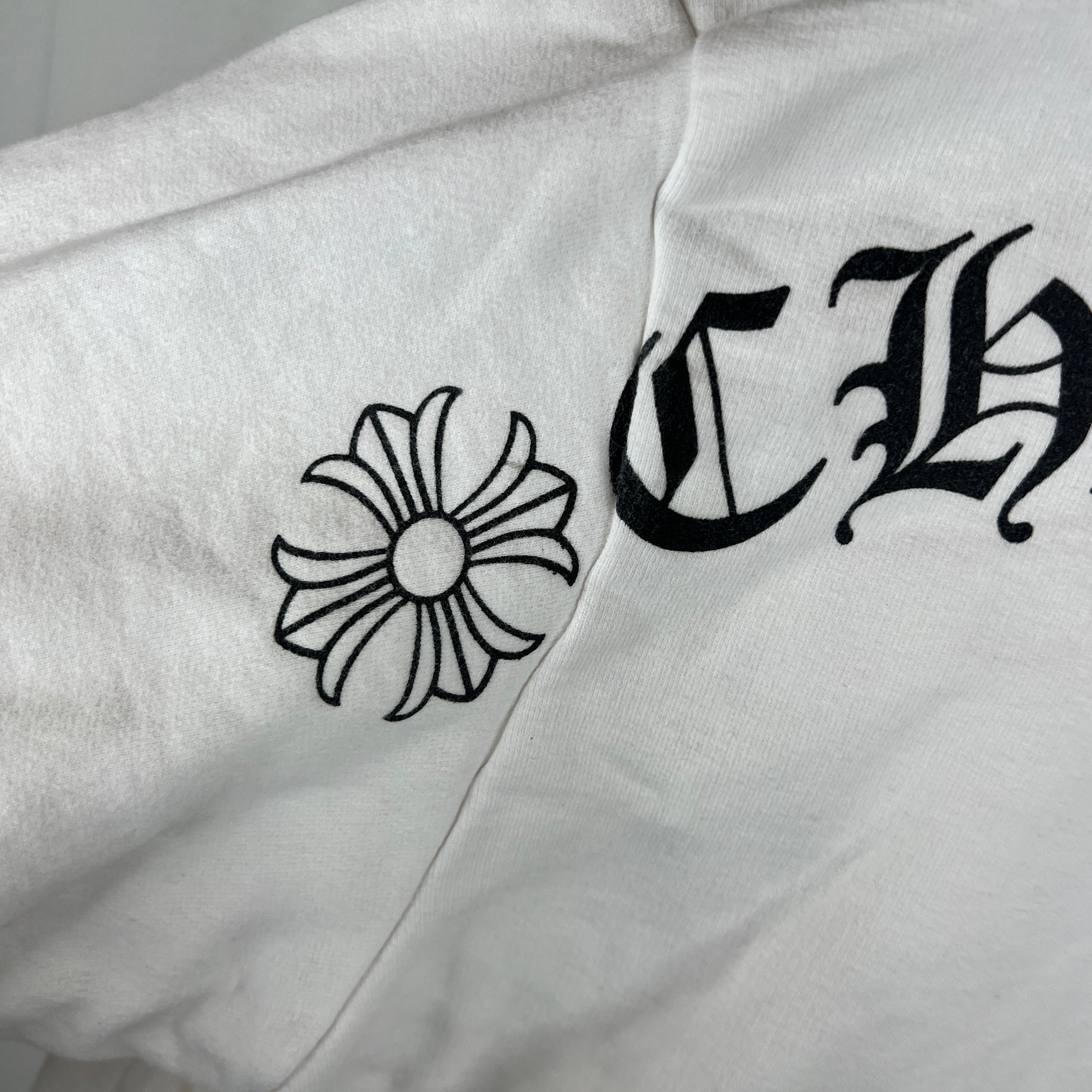 Chrome Hearts White T-Bar Zip-Up Hoodie – www.Lukes.store