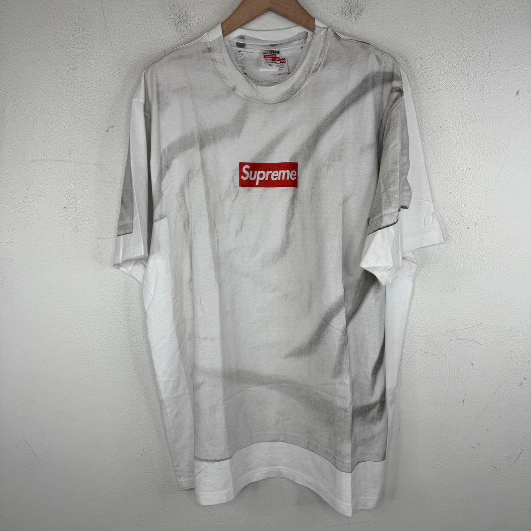 Supreme MM6 White Box Logo T-Shirt